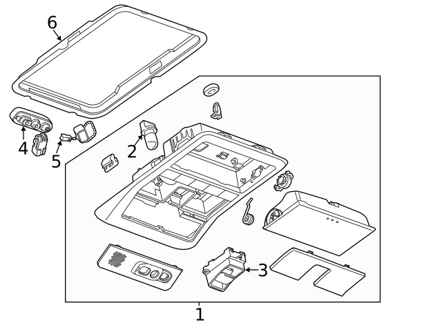 Genuine GM Overhead Console 22966687