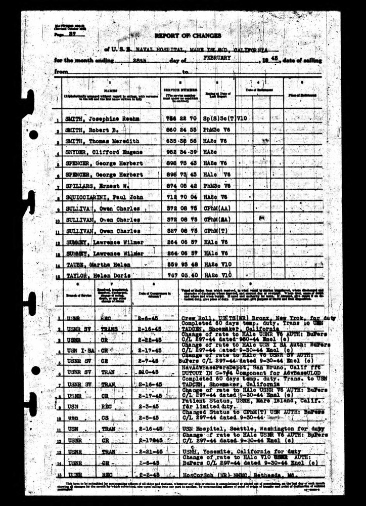 WW2 USN Navy Personnel ID Disc "Dog Tag" PhM3c Squicciarini - Mare Island, Cali.