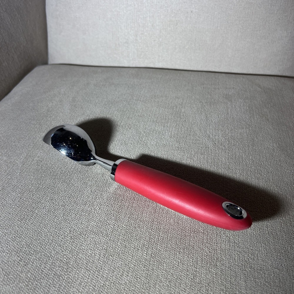 Farberware Ice Cream Scoop Red Thick Handle Stainless