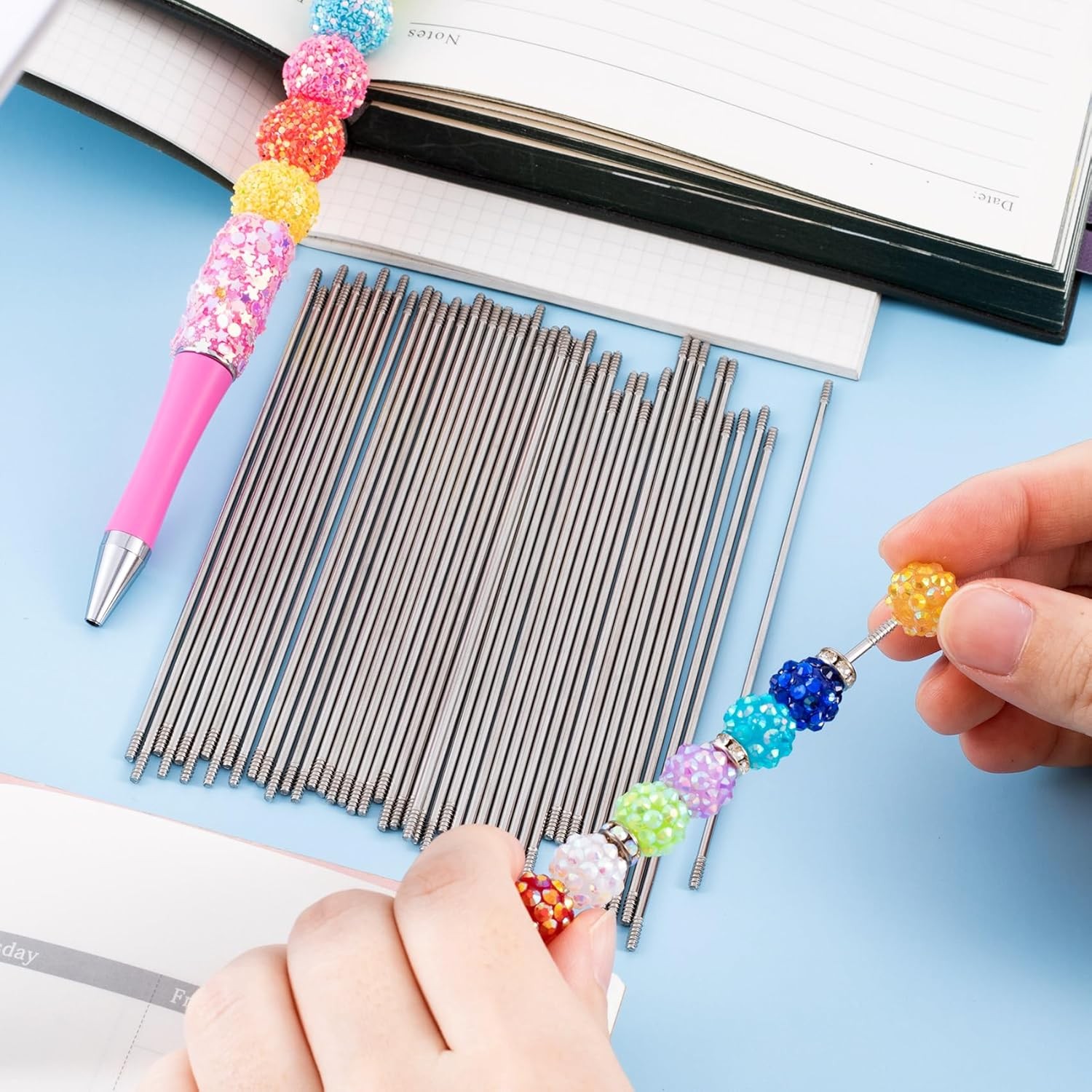 20 Pcs Rust-Resistance Stainless Steel Pen Extenders for Beadable Pens, Beadable