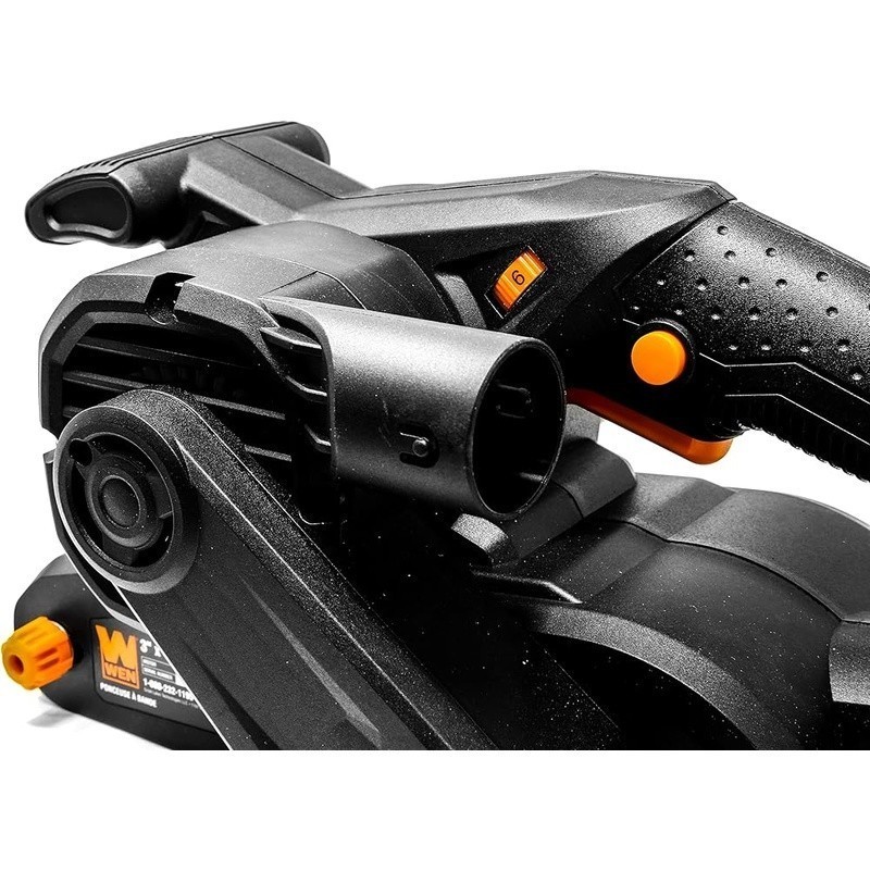 6.3A Variable Speed Belt Sander 80 Grit Lock On Switch Compact Design 6lb New