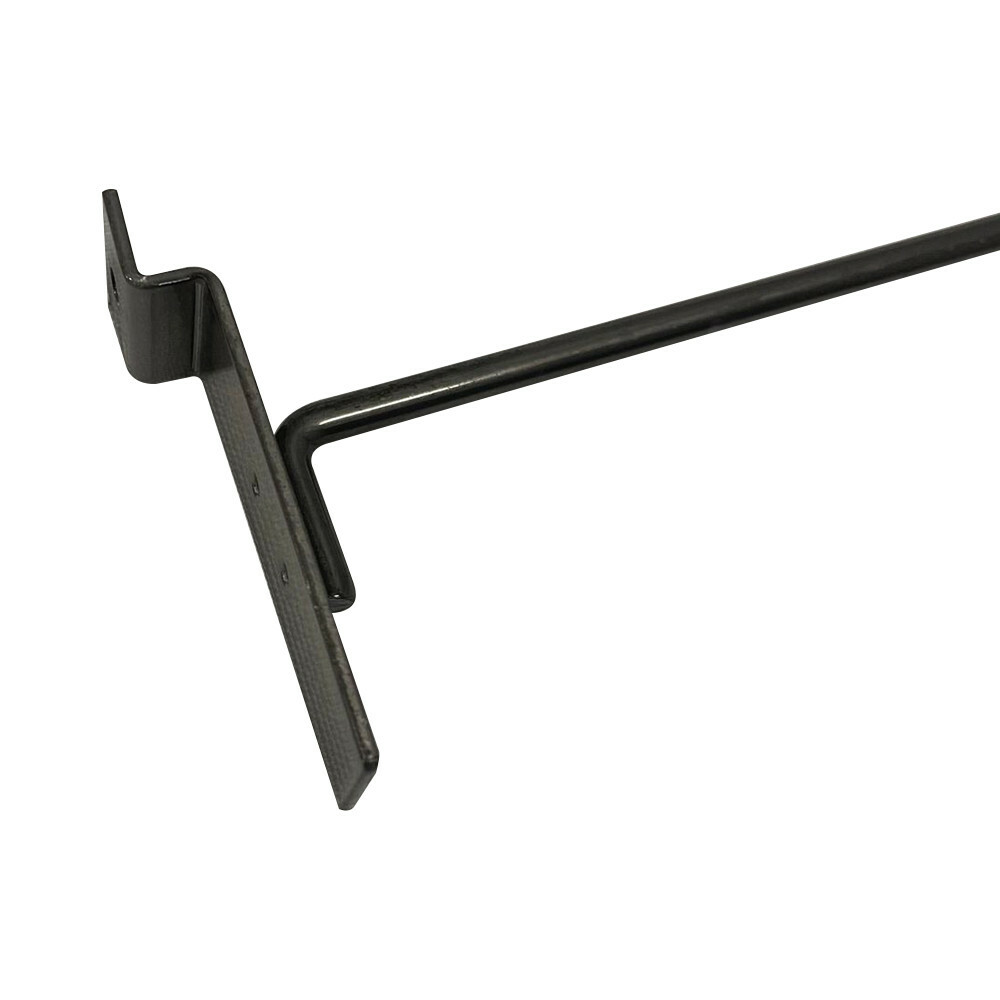 8" Raw Steel Slatwall Panel Hooks Display Hooks,Single Rod Hooks - Pack 24