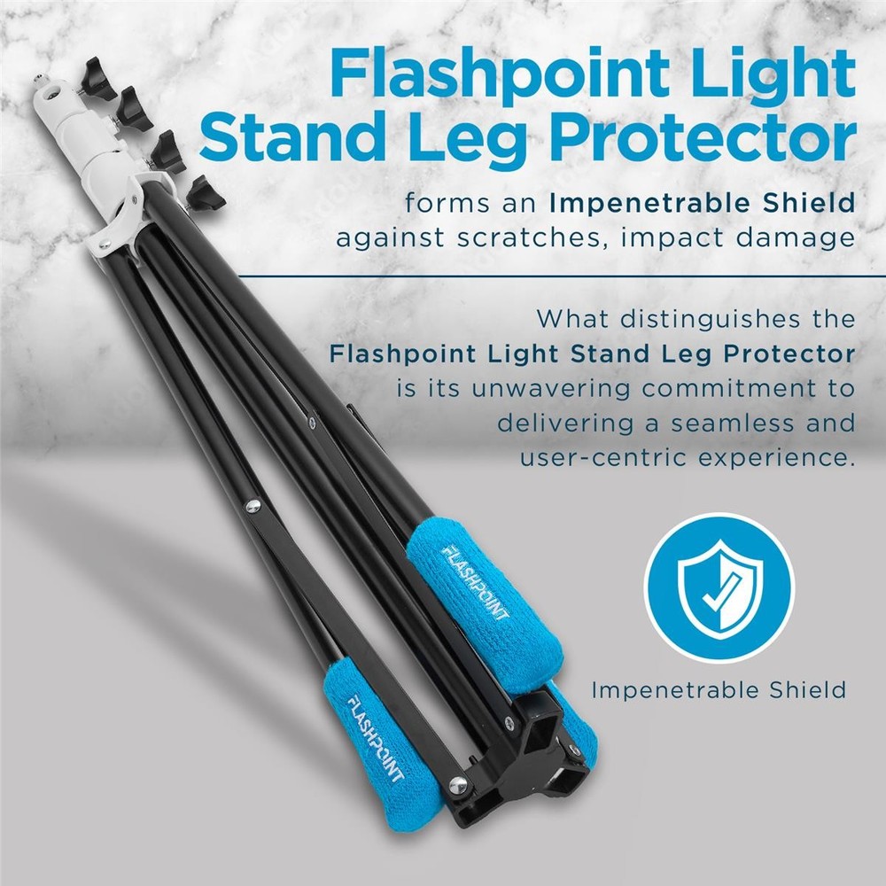 Flashpoint Light Stand Leg Protector, Blue, 3-Pack