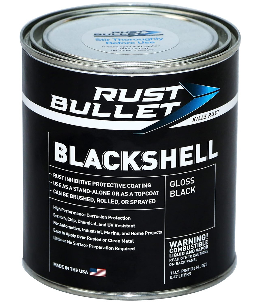 Blackshell - Gloss Black - 1 Pint - Corrosion Preventive Coating, Long-Lasting