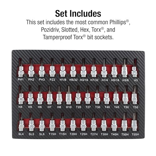 Sunex 9737 37 Pc. 3/8" Drive Bit Socket Set