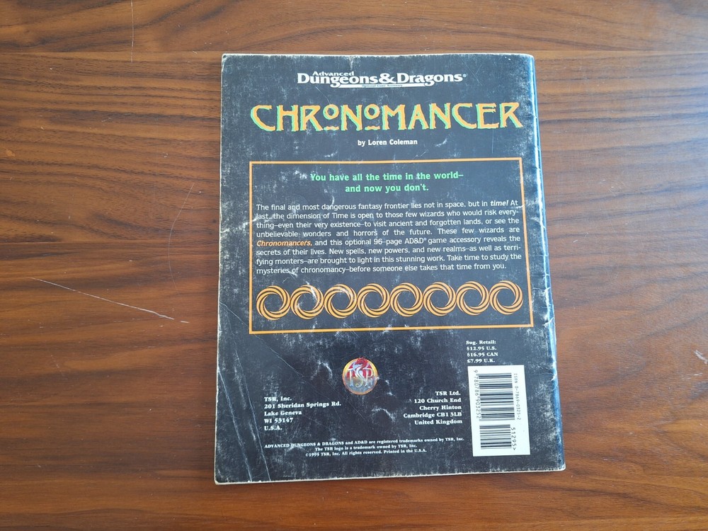 AD&D Dungeons & Dragons D&D - Chronomancer Guide 9506