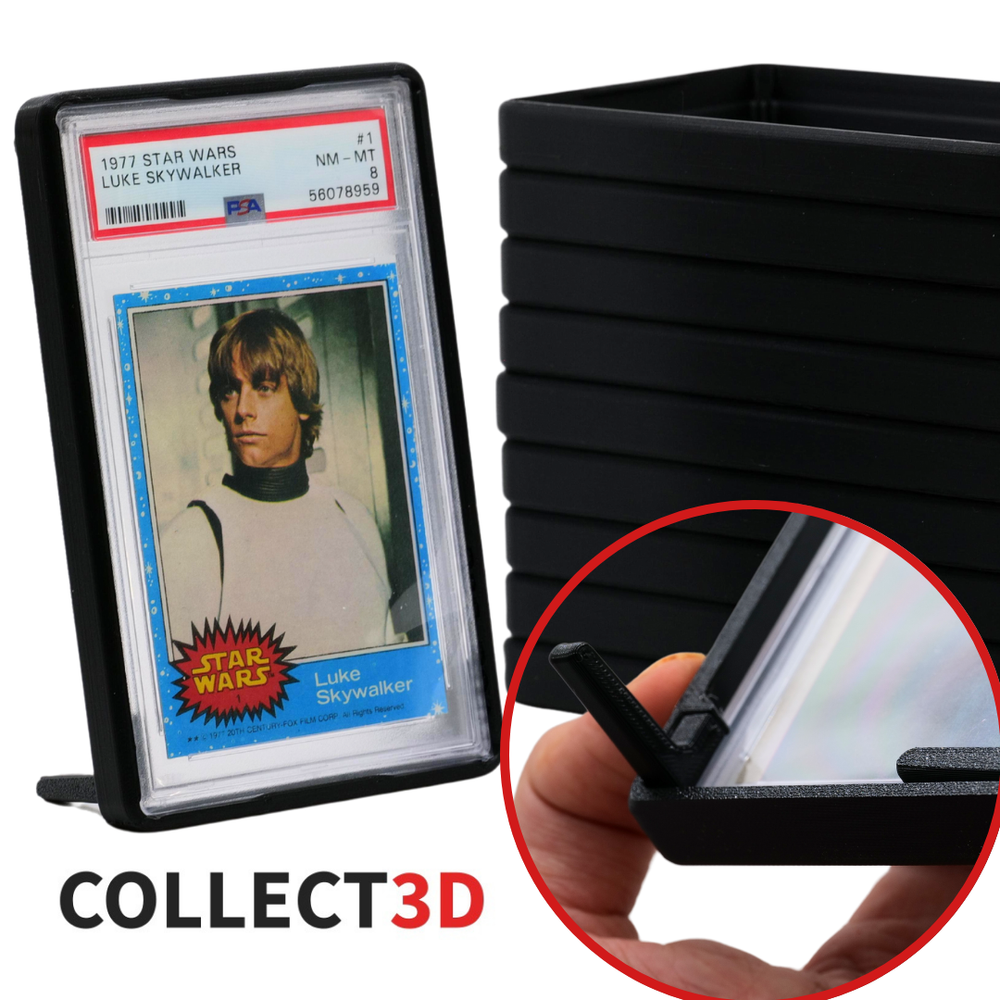 PSA Graded Card Display Frame With Foldable Stand - Black - 10 Pack