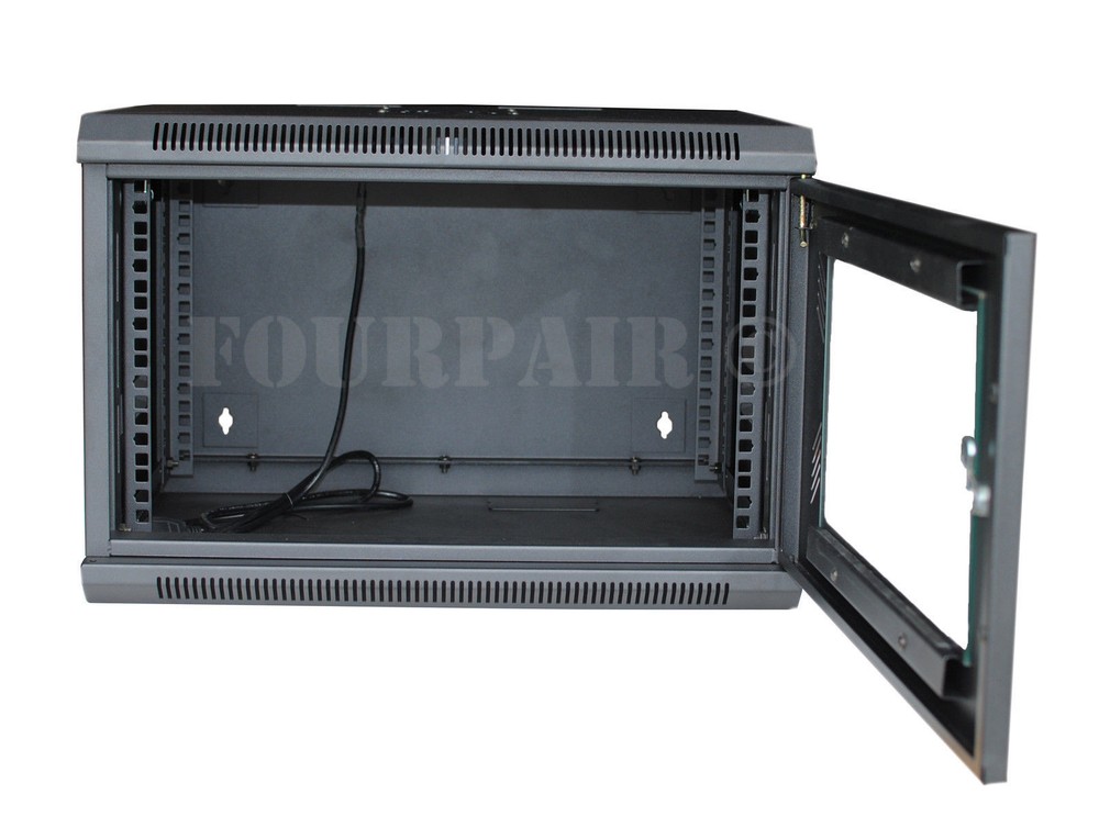 6U IT Wall Mount Network Server Data Cabinet Rack Locking Lock & Key - 24" Deep