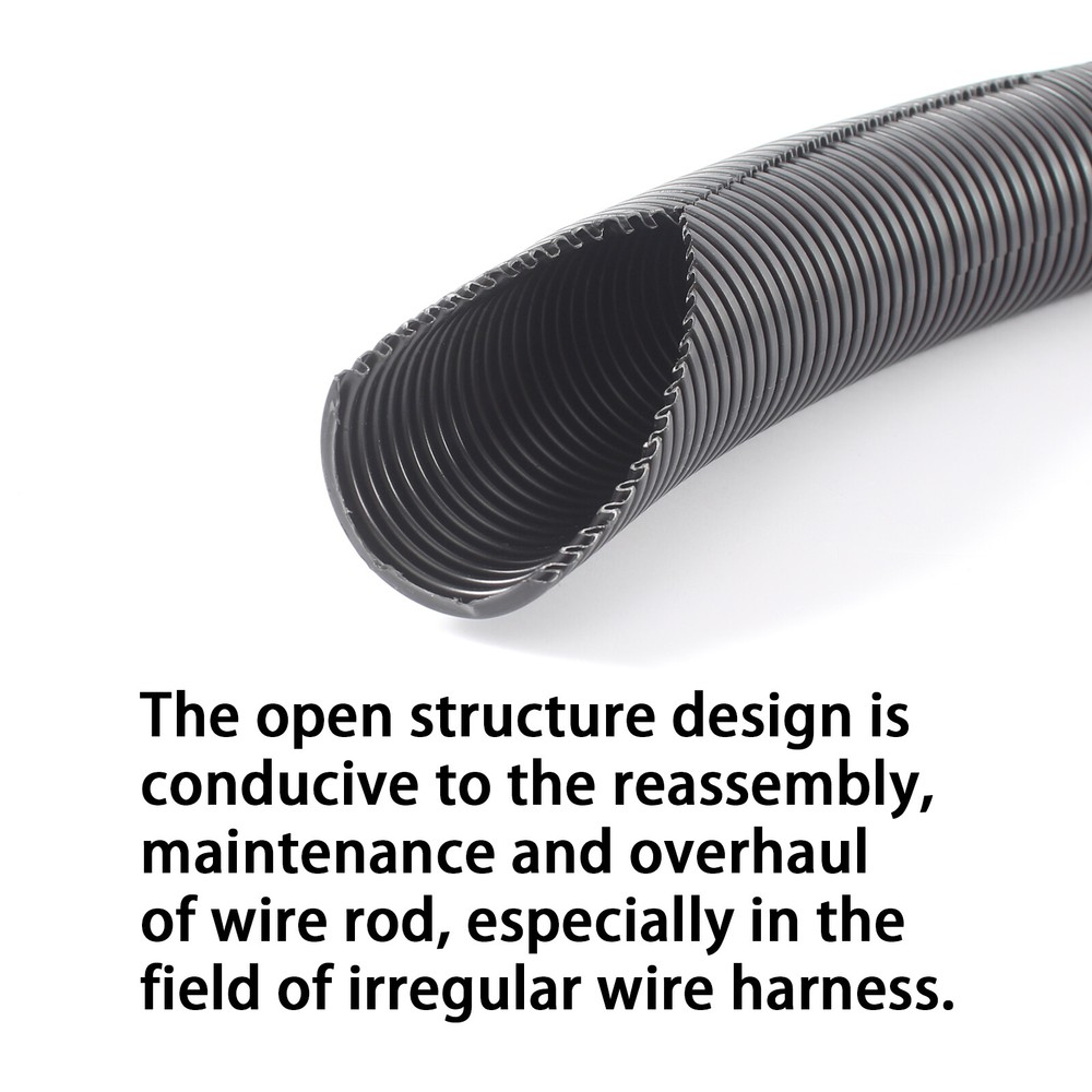 Split Conduit Corrugated Cable Loom Sleeving Protect for Tube Wire Core Harness