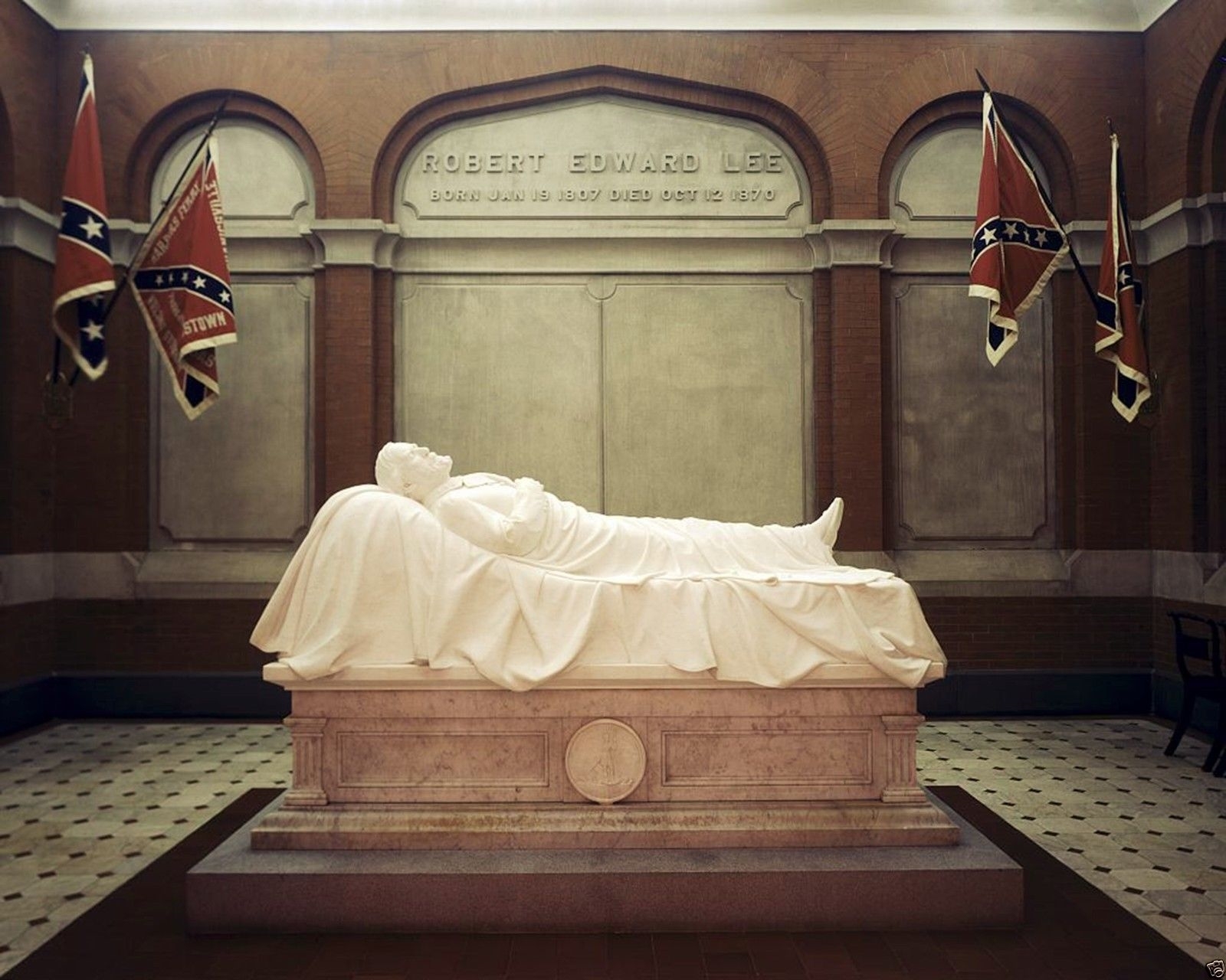 Recumbent Statue Robert E. Lee Lexington Virginia New 8x10 US Civil War Photo