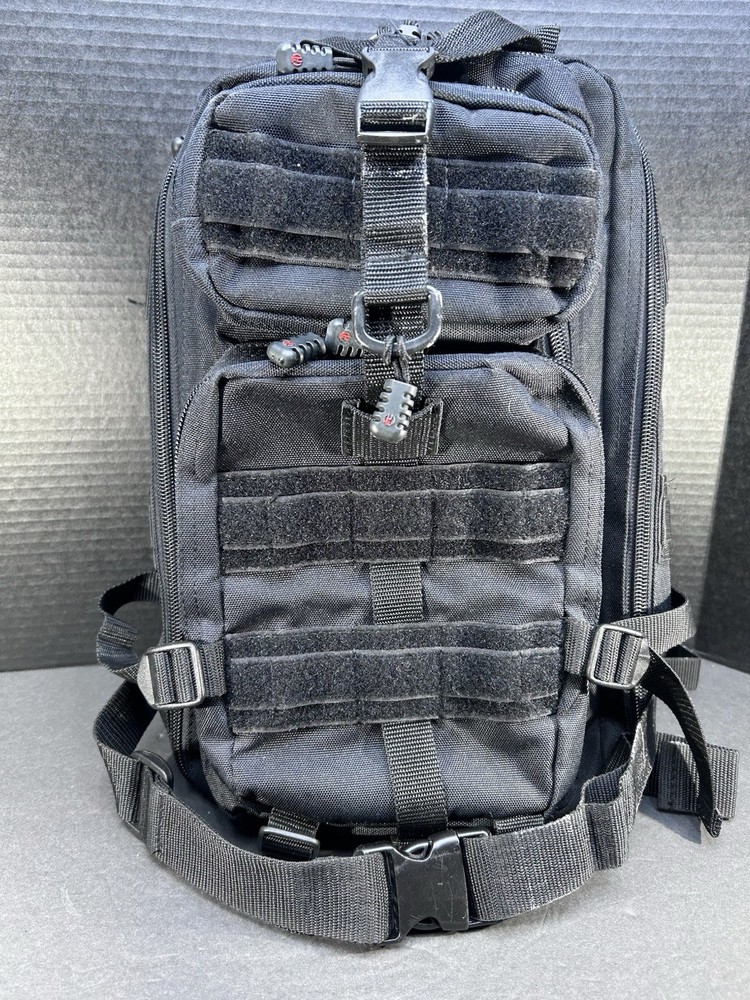 Flying Circle Presidio Tactical Assault Pack Molle Webbing Backpack Black