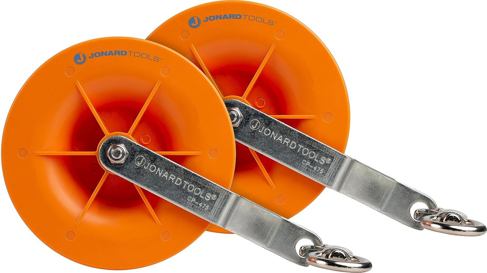 CP-475 Cable Pulley Set (2-Pack) for Low Voltage Electrical, Network, & COAX Cab