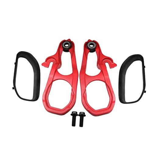 New Heavy Daty Front Car Tow Hooks Left & Right with Hardware Replacement Red