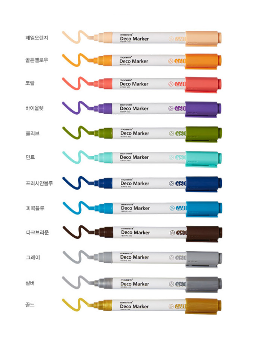 MONAMI Deco Marker 460 Water Based Marker 12pcs SET A SET / B SET