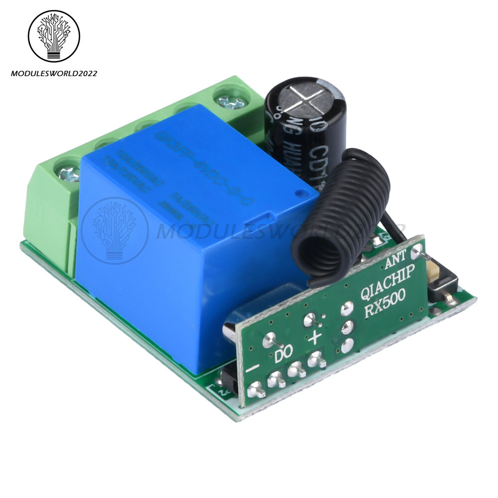 433Mhz 5-60V 1CH Wireless Remote Control Switch Relay Receiver Module with Case