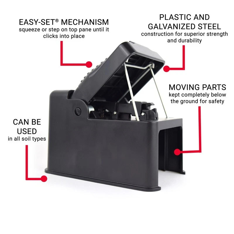 Victor 0626 Black Box Gopher Trap Easy to set Reusable