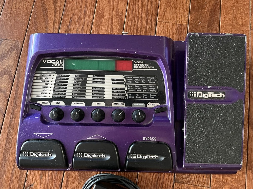 Digitech Vocal 300 Vocal Effects Processor Pedal with Power Supply