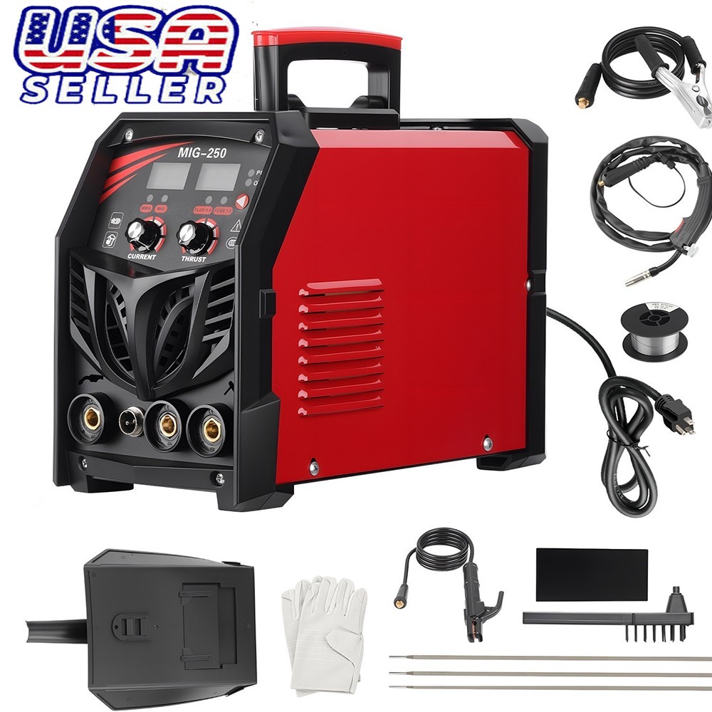 250A MIG Welder 110V Flux Core MIG Welder/Lift TIG/Stick 3 in 1 Welding Machine