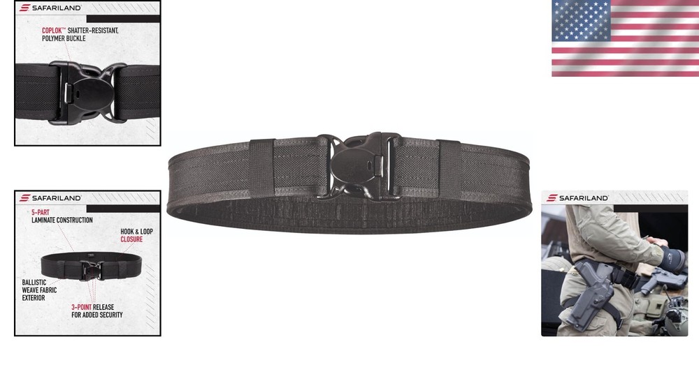 High Density Black Duty Belt - Size Large