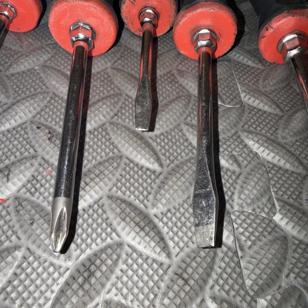 snap on screwdriver set 8pc Red Soft Grip