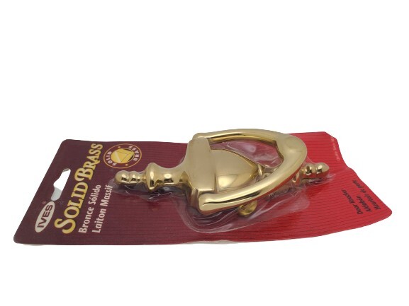 Ives Schlage Solid Brass Door Knocker Bright NOS 6”x3”