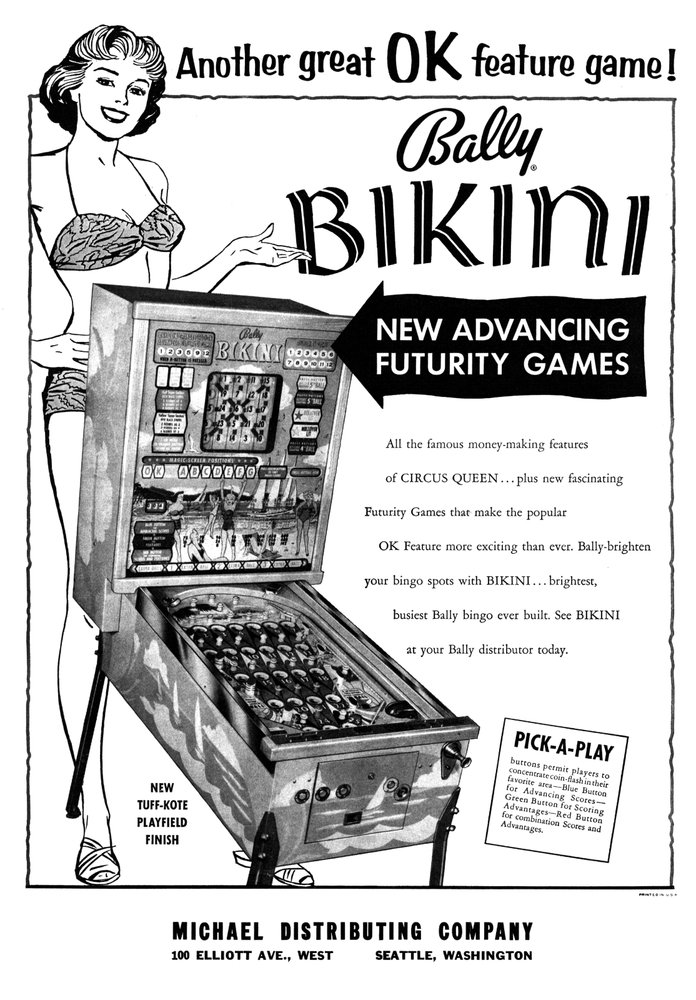 1961 Bally Bikini Pinball / Bingo Machine Rubber Ring Kit