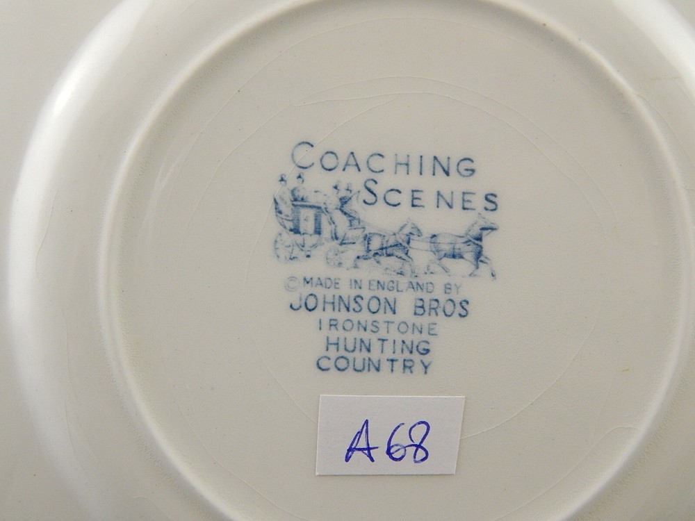Vintage Authentic Plate 16 Cm Johnson Bros Coaching Scene Defect
