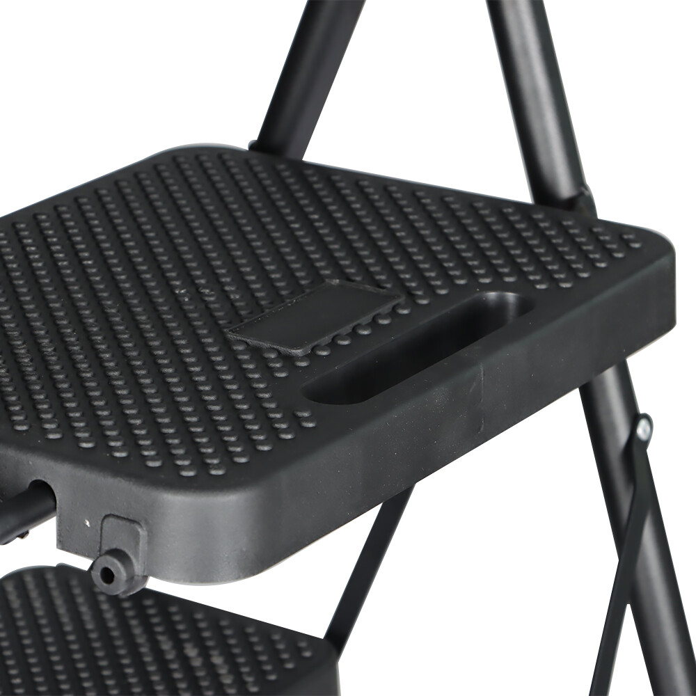 Folding Step Stool Wide Anti-Slip Pedal Sturdy Steel Ladder 2/3/4 steps