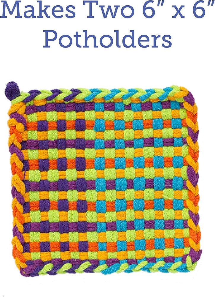 Friendly Loom | 7” Traditional-Sized Multicolor Potholder Weaving Loops |...