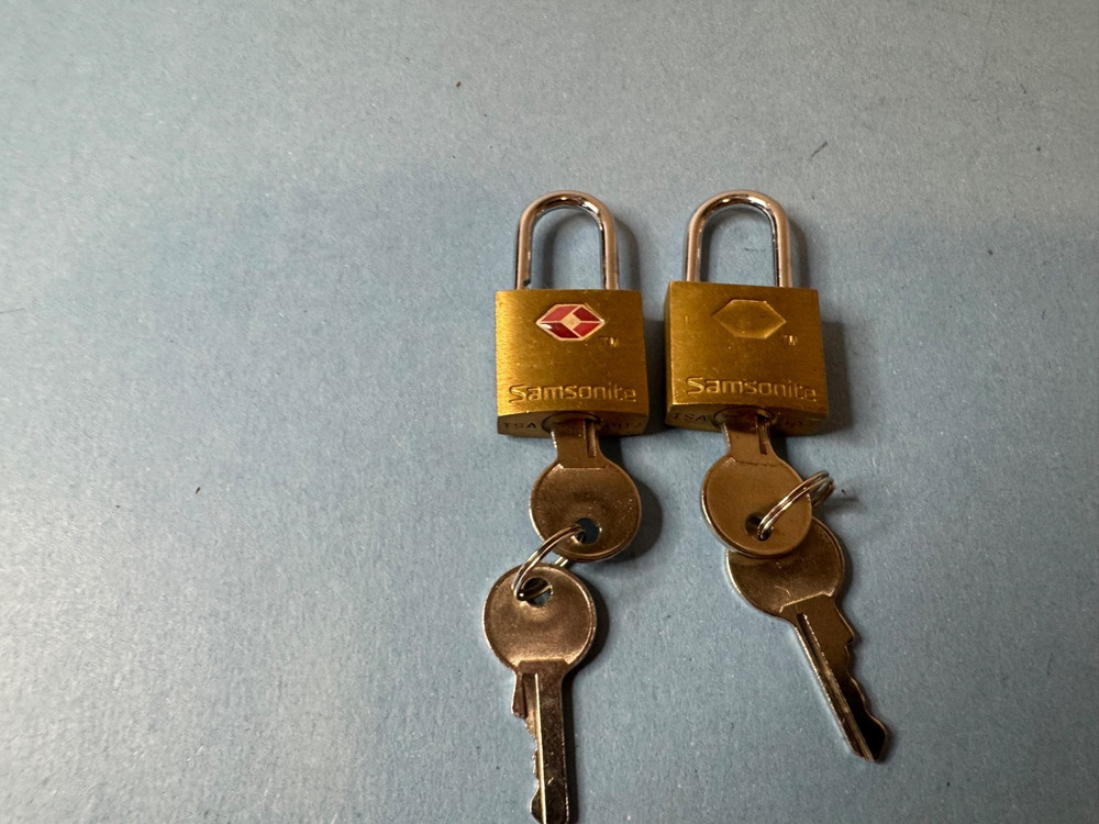 Samsonite Brass Luggage Locks 2 Pack Travel Sentry