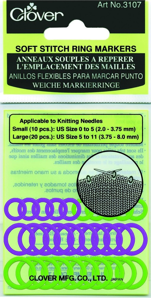 Clover Soft Stitch Ring Markers (3107),Notions & Tools