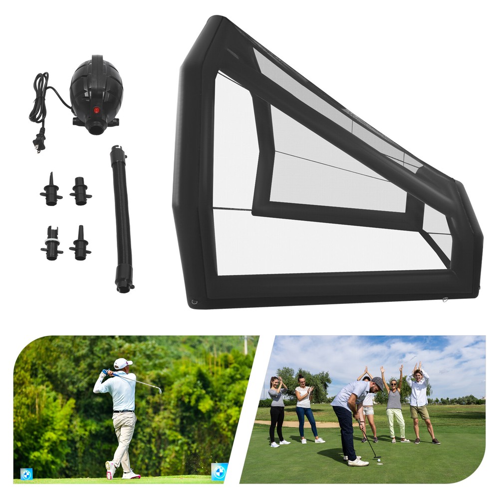 Golf Practice Swing Simulator Net Cage Inflatable Golf Practice Net Cage& Blower