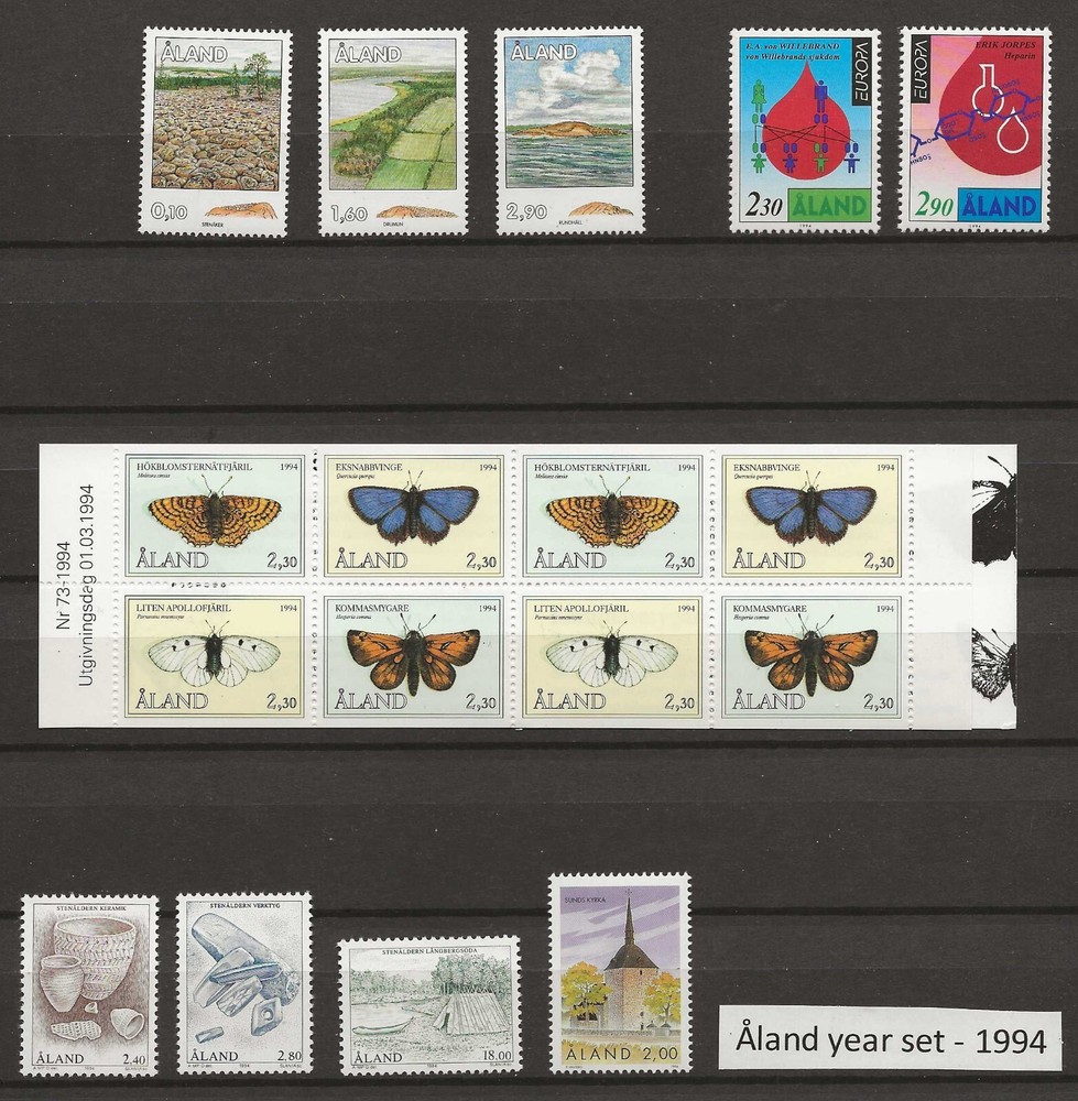 Aland Finland 1994 year set MNH complete