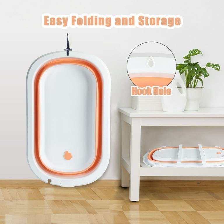 Foldable Baby Bath Tub Collapsible Infant Safety Shower Bathtub
