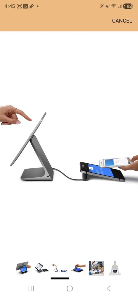 Square A-SKU-0665 Register POS System Dual Touchscreen Card Reader