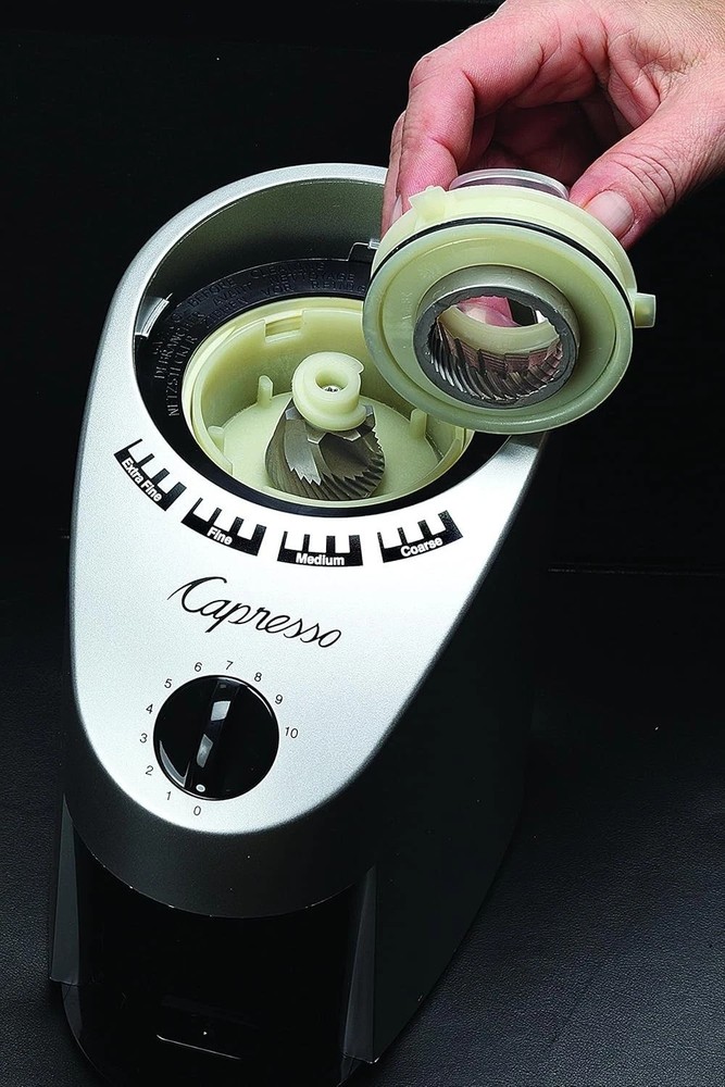 Versatile Brushed Silver Infinity Burr Grinder - Ideal for All Coffee Styles