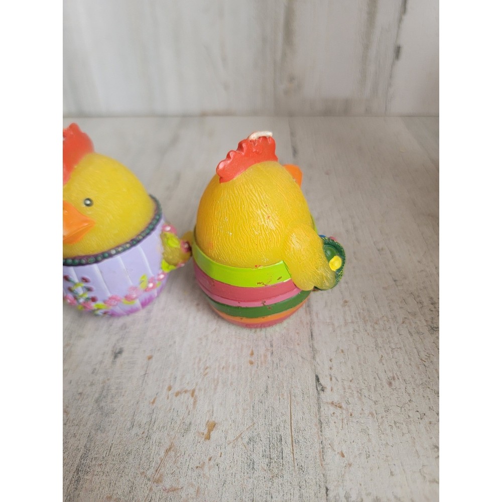 Easter chicken candle set egg spring unique set home decor accessory