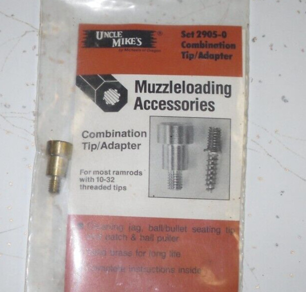 Uncle Mikes Muzzleloading Accessory Combination Rod Tip Adapter Solid Brass