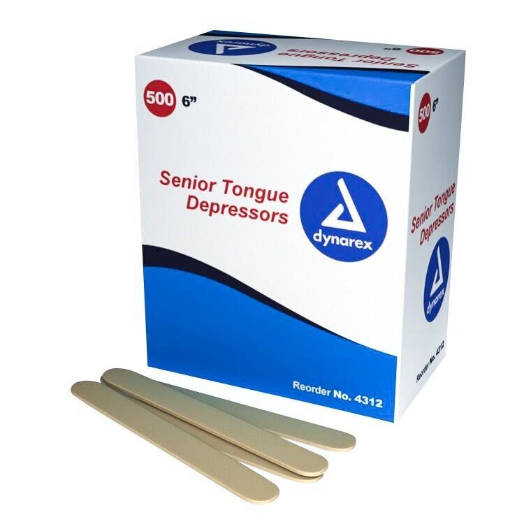 Tongue Depressors Wooden Non-Sterile 6" x 3/4" (500/Bx) 10 Box = 1 Case MS85510