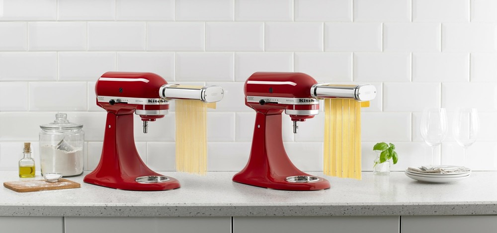 KitchenAid KSMPCA Pasta Cutter Attachment Set (2 Piece), One Size, Silver