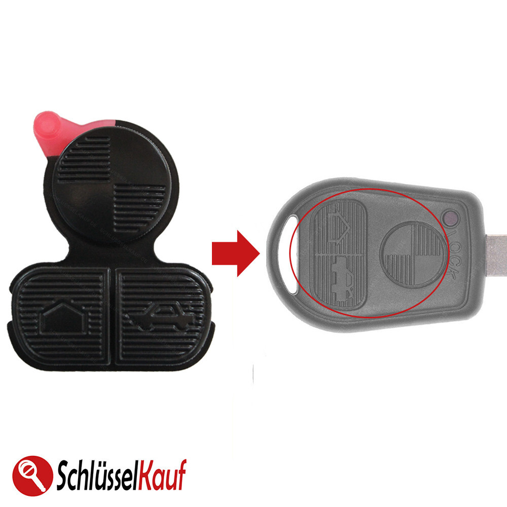 Car Key Keypad Black / Red + Battery NEW for BMW E36 E46 E38 E39