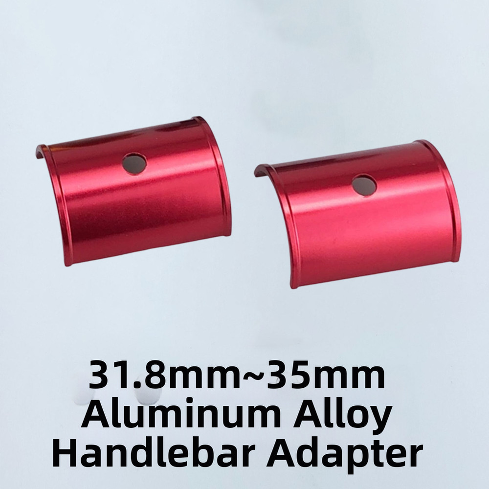 Aluminum Handlebar Variable Diameter Sleeve 3.5 4.5 CM Red for MTB Stability
