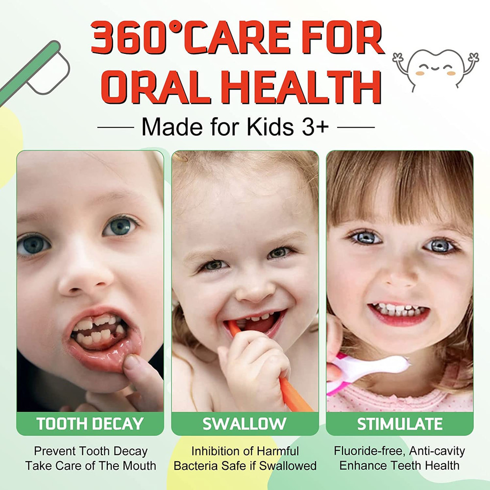 Foam Toothpaste Kids, Toddler Toothpaste with Low Fluoride, Kids Toothpaste for