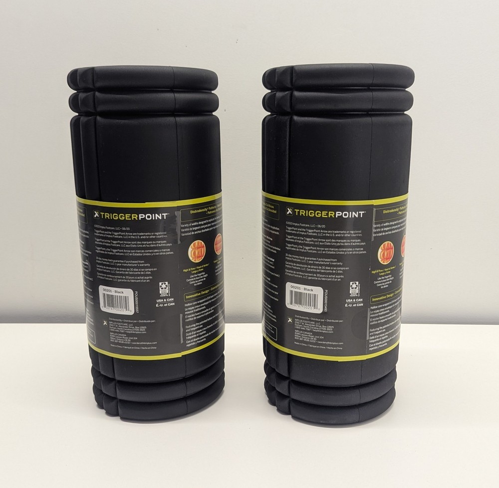 2 - Trigger Point Grid FOAM ROLLERS (13"x 5-3/8") Deep Tissue Massage NEW