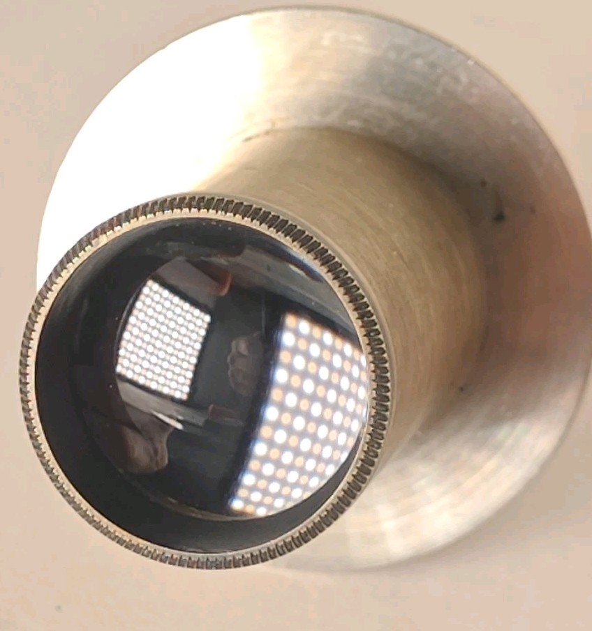 ANTIQUE STEEL/BRASS PROJECTION MICROSCOPE EYEPIECE