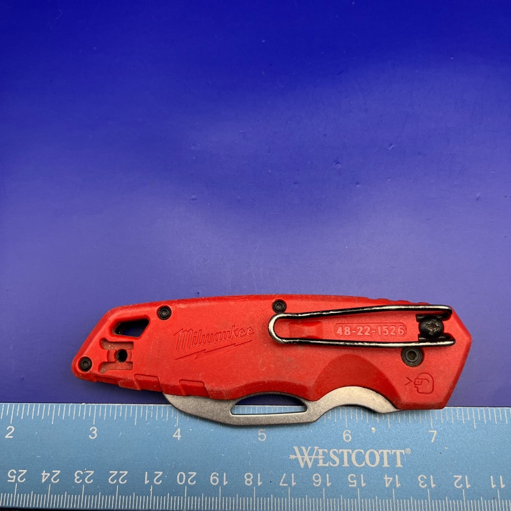 Milwaukee Tool 48-22-1526 Fastback Blunt Tip Hawkbill Folding Knife