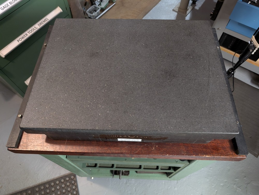 Granite Surface Plate, 24"x18", Collins MicroFlat, Grade AA reconditioned