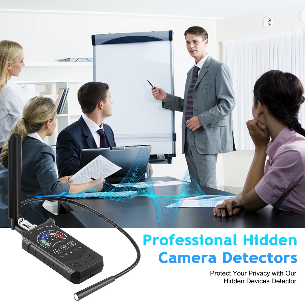 Wireless RF Detector Anti-Spy Camera GSM GPS Bug Tracker Finder Scanner Device