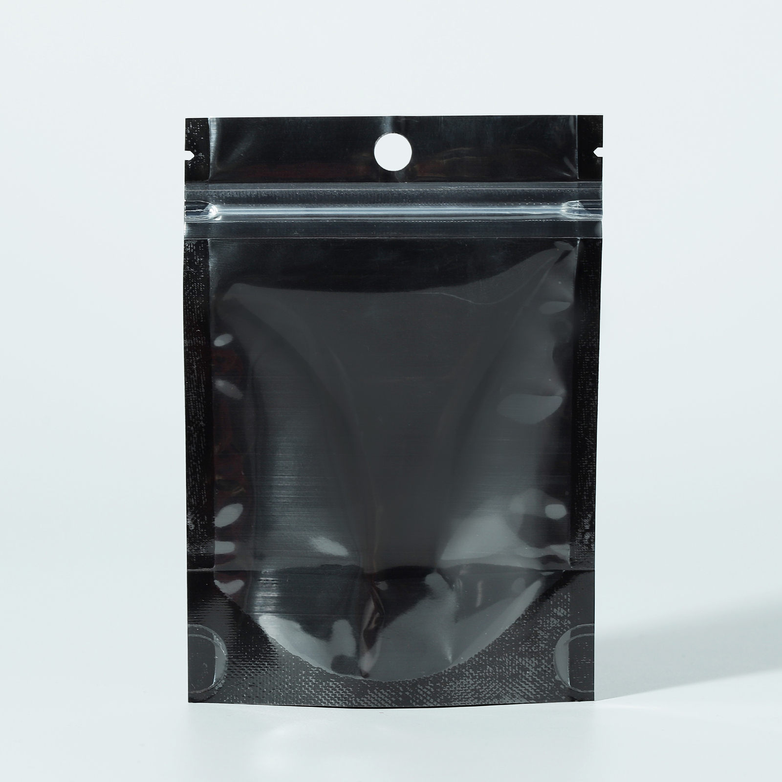 50/100/500 Black Mylar Foil Clear Window Resealable Stand Up Bags Zipper Pouch