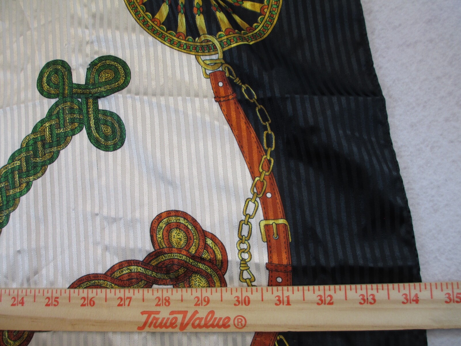 Vintage Celtic style scarf earth tones 33.5"